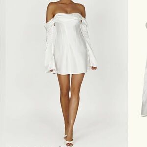White satin Meshki dress